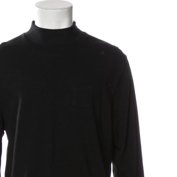 Aimé Leon Dore Black Mock Neck Long Sleeve Sweater Shirt, Size M - Picture 12 of 16